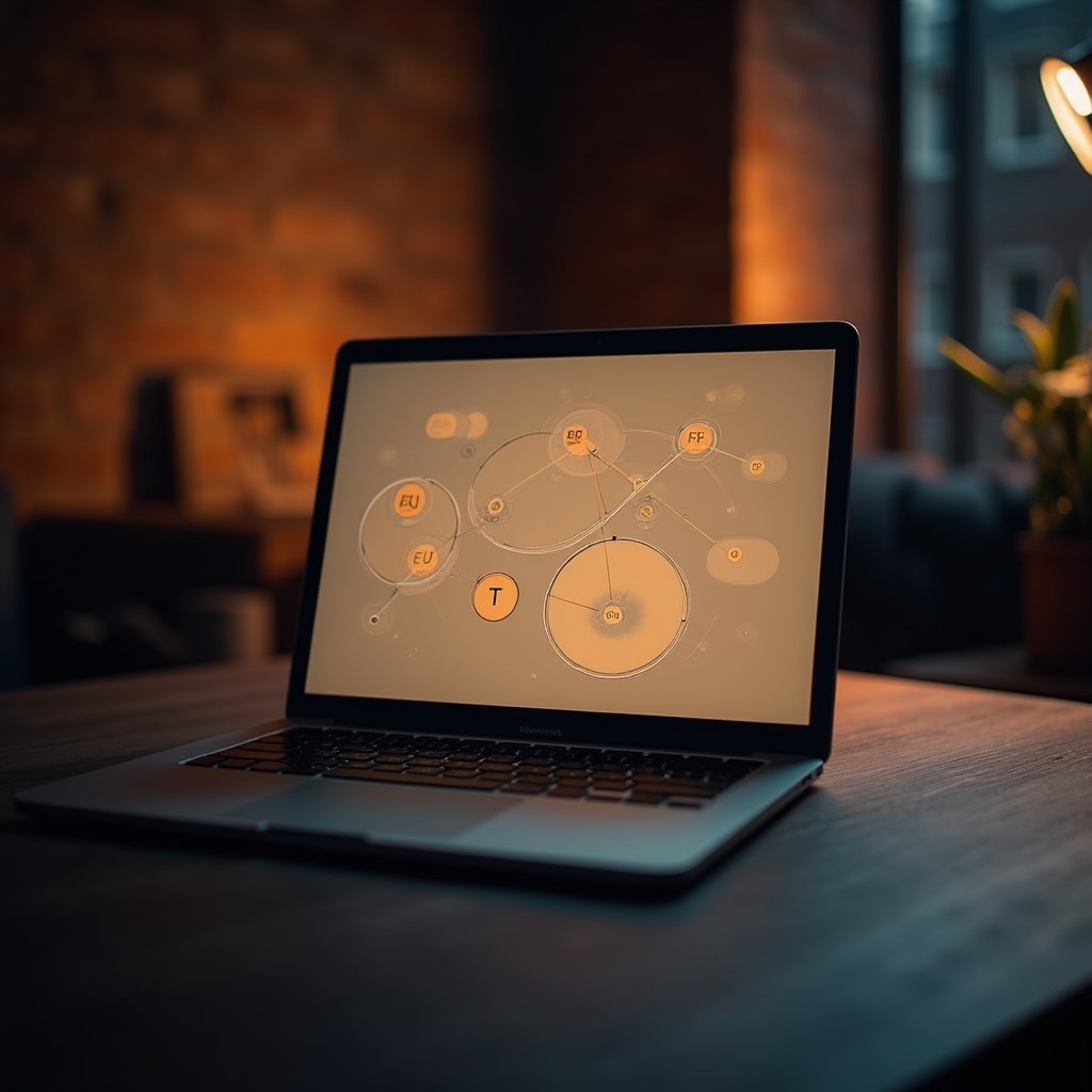 Vizualizace E-E-A-T frameworku na obrazovce počítače