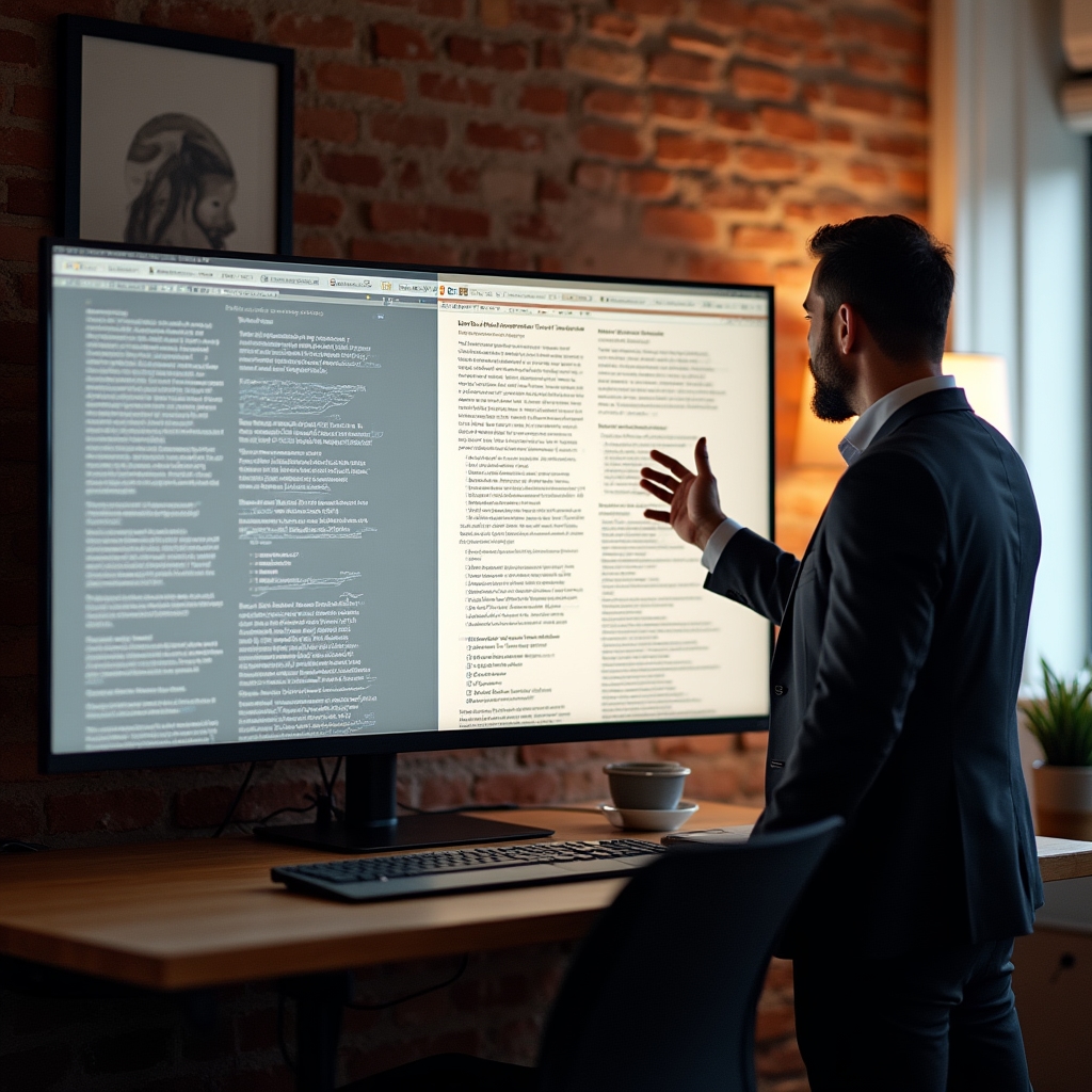 Srovnání obsahu nízké a vysoké kvality na monitoru